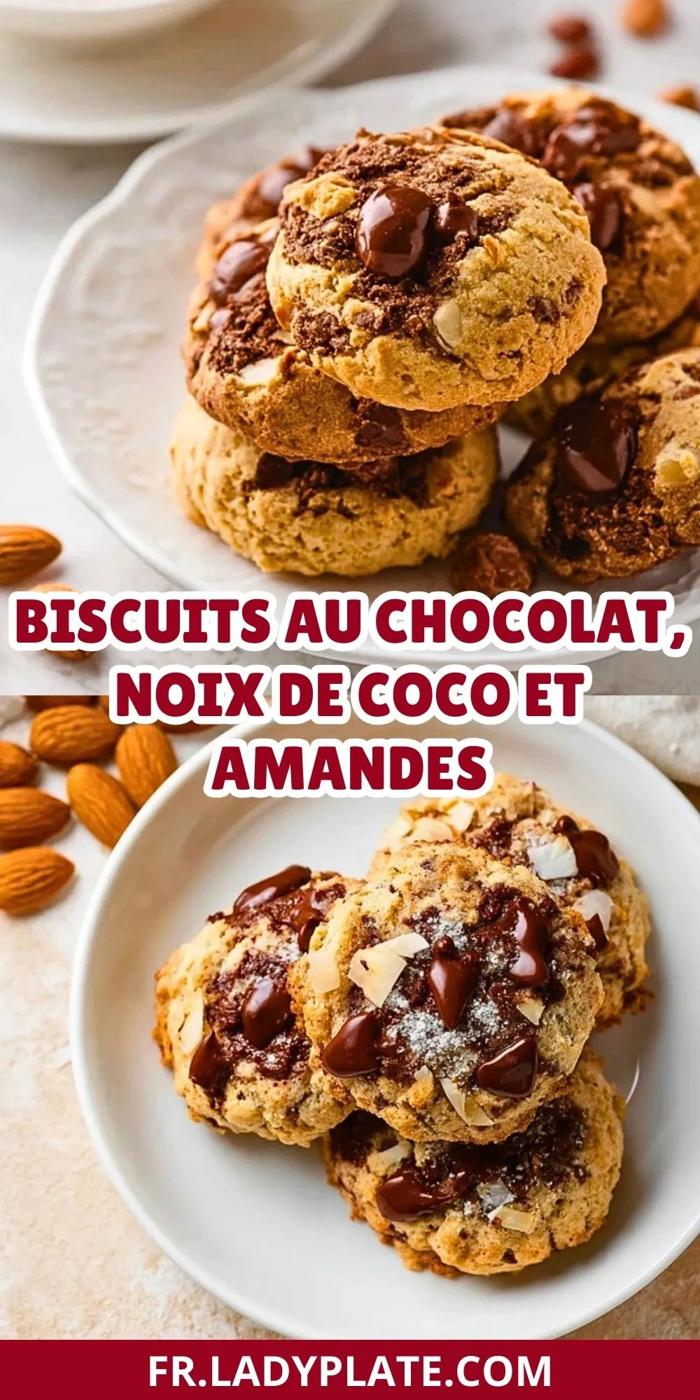 Biscuits au chocolat, noix de coco et amandes (2)