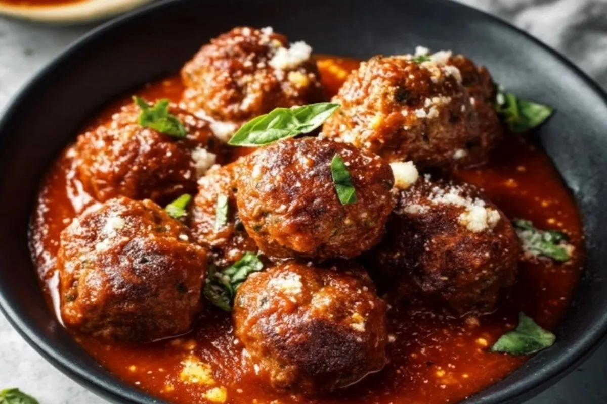 Boulettes de viande italiennes keto avec sauce marinara