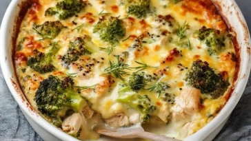 Casserole de poulet au brocoli et fromage keto en mijoteuse