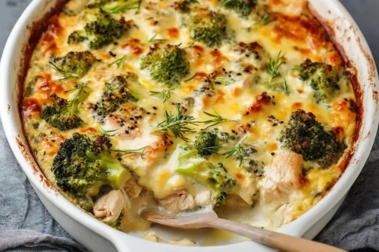 Casserole de poulet au brocoli et fromage keto en mijoteuse