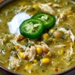 Chili vert crémeux au poulet