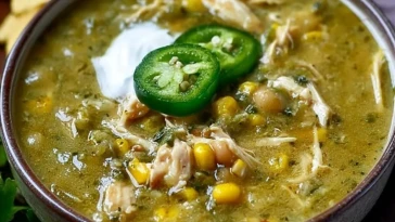 Chili vert crémeux au poulet