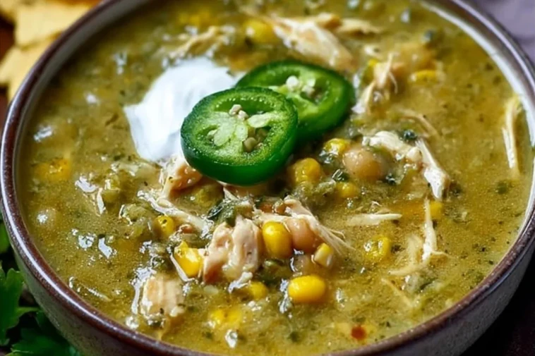 Chili vert crémeux au poulet