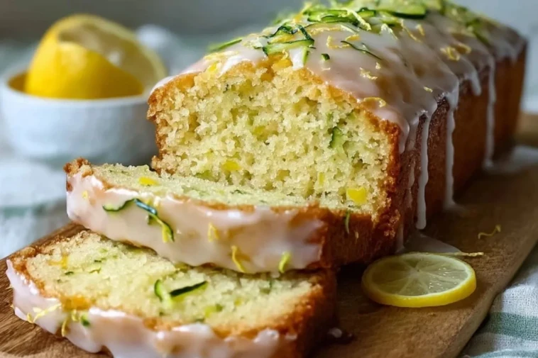 Gâteau Au Citron Et Courgette Avec Un Glaçage Doux