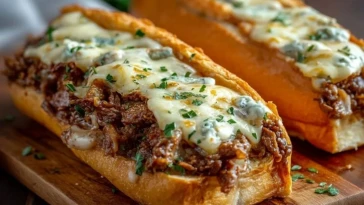 Pain à l'ail farci au cheesesteak