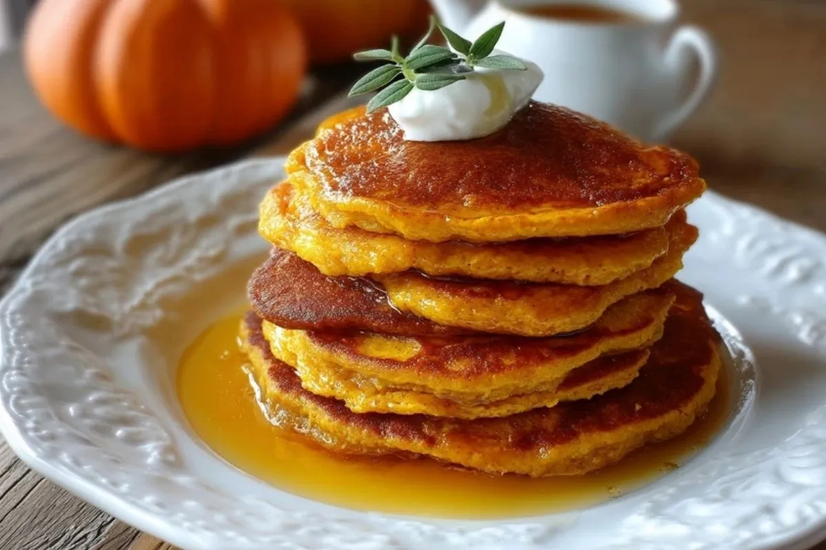 Pancakes à la Citrouille et au Yaourt Grec