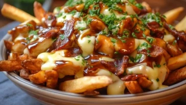 Poutine au poulet et au fromage