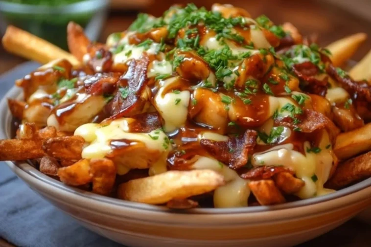 Poutine au poulet et au fromage