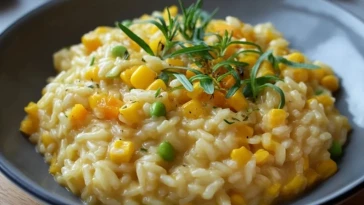 Risotto de maïs doux