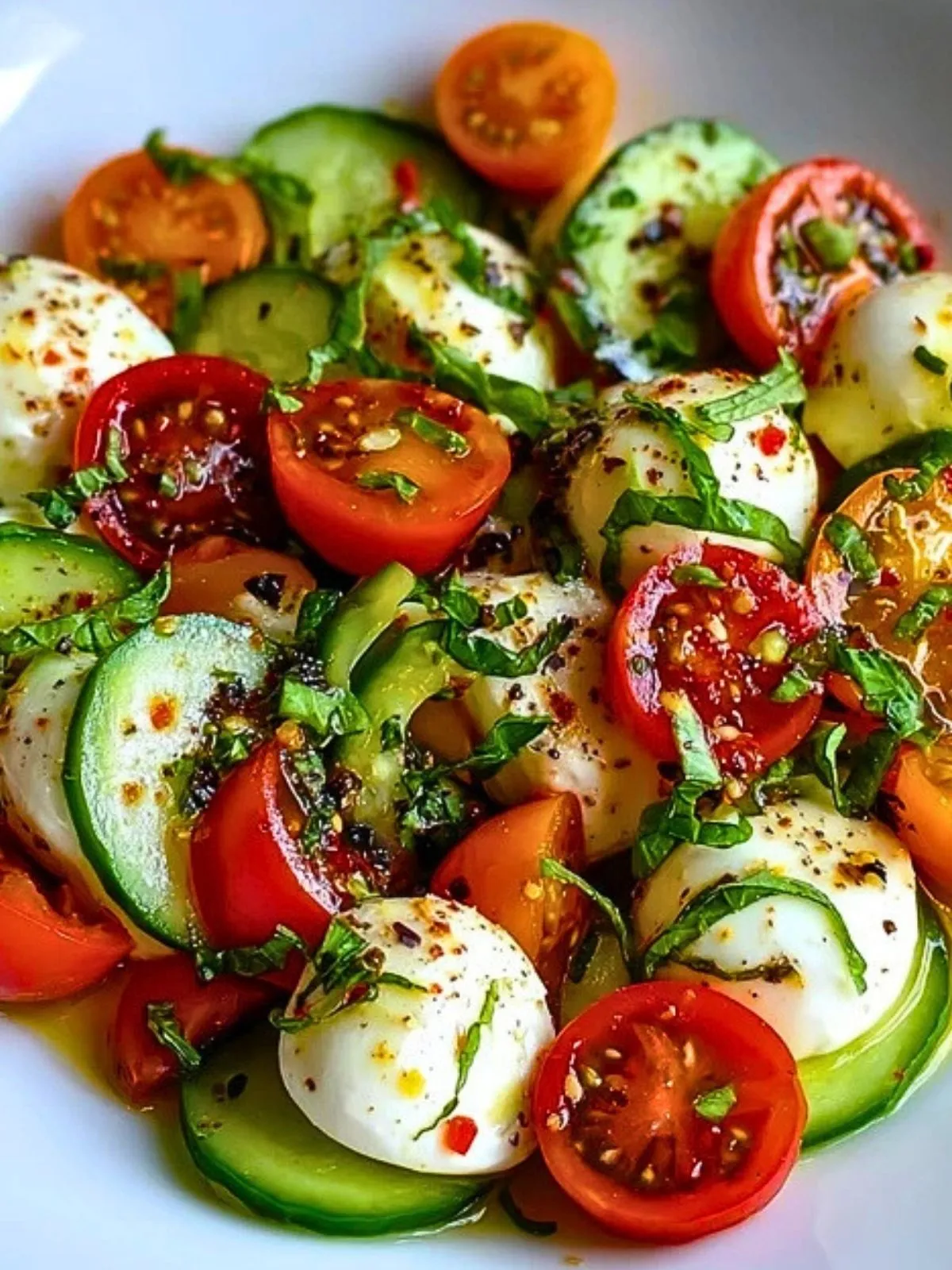 Salade Caprese de Concombres Frais (1)