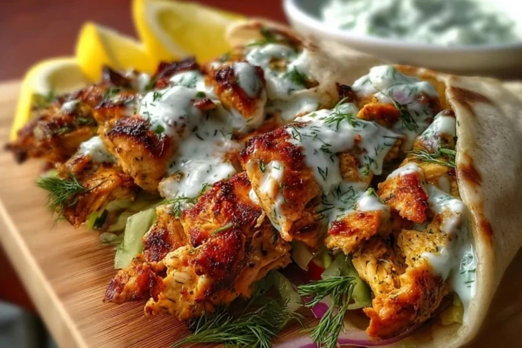 Shawarma de poulet avec sauce au yaourt