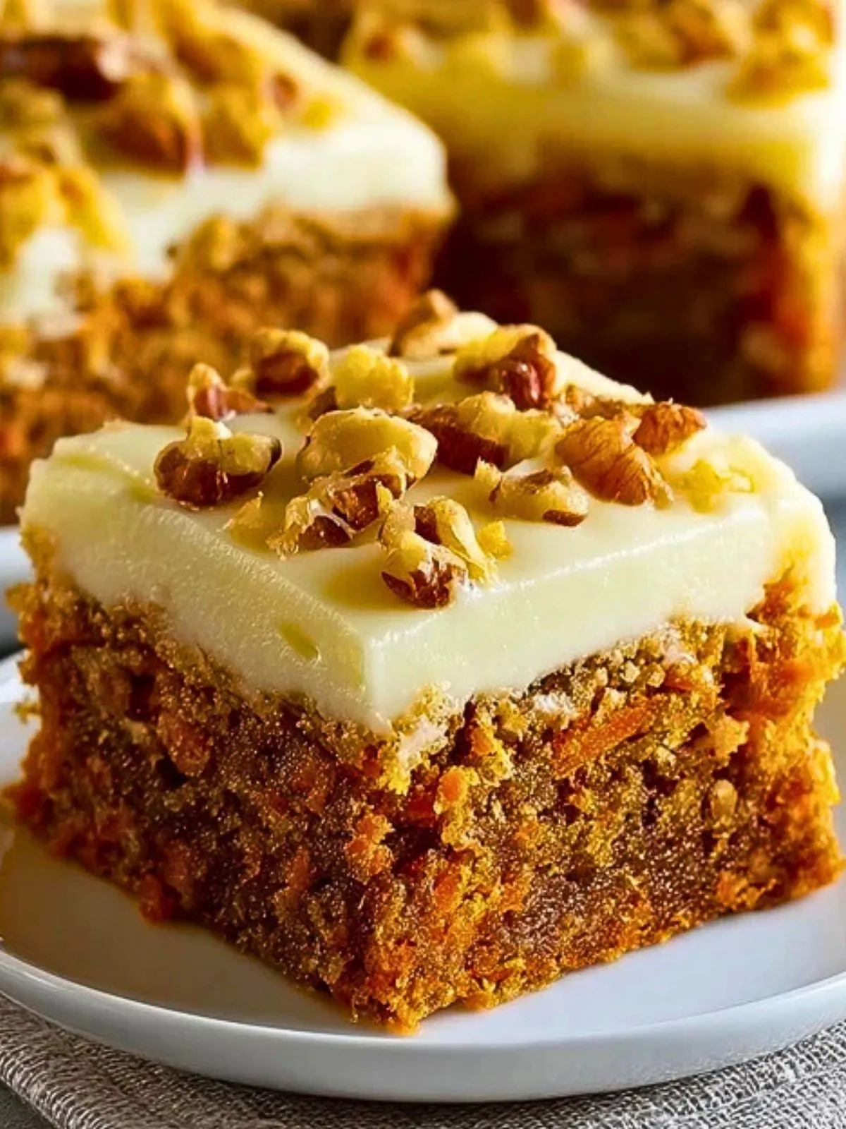 Barres De Gâteau Aux Carottes Décadentes Avec Un Glaçage Au Fromage À La Crème (1)