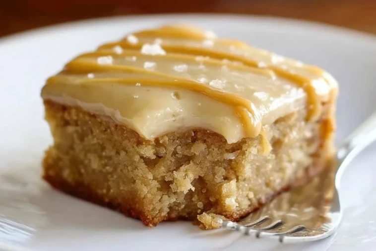 Bars De Banane Avec Glaçage Au Caramel Salé