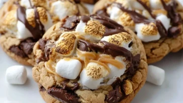 Biscuits au Chocolat, Beurre de Cacahuète et Guimauves