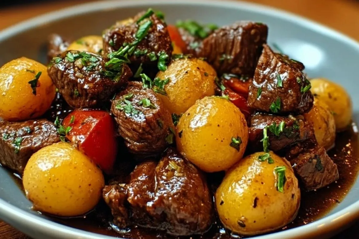 Boeuf Sauté À LAil Et Pommes De Terre