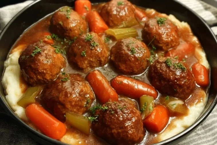 Boulettes De Viande Faciles Avec Purée De Pommes De Terre