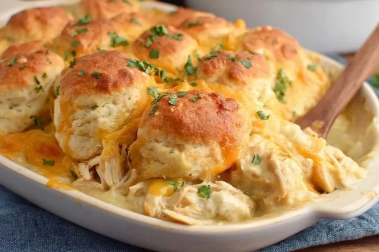 Casserole De Poulet Aux Biscuits