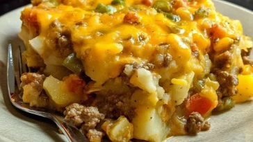 Casserole De Viande Au Fromage Et Pommes De Terre Congelées