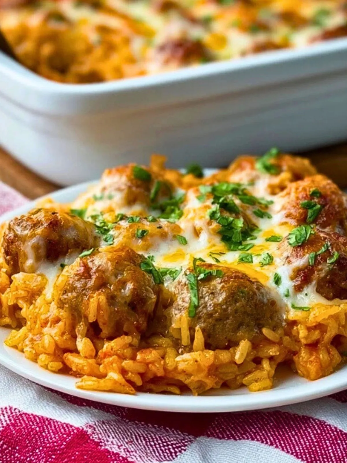 Casserole De Viande Aux Boulettes Et Riz Au Fromage (1)