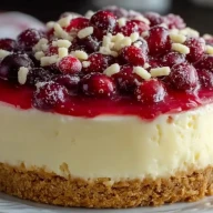 Cheesecake Aux Cranberries Et Chocolat Blanc Sans Cuisson