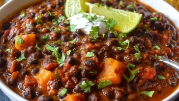 Chili aux Haricots Noirs Facile