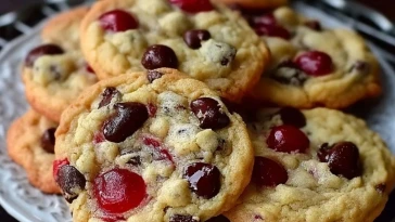 Cookies Aux Cerises Maraschino Et Pépites De Chocolat