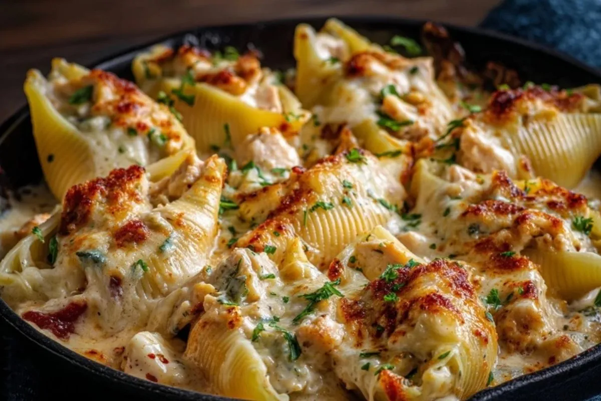 Coquilles Farcies à la Crème de Poulet Cajun