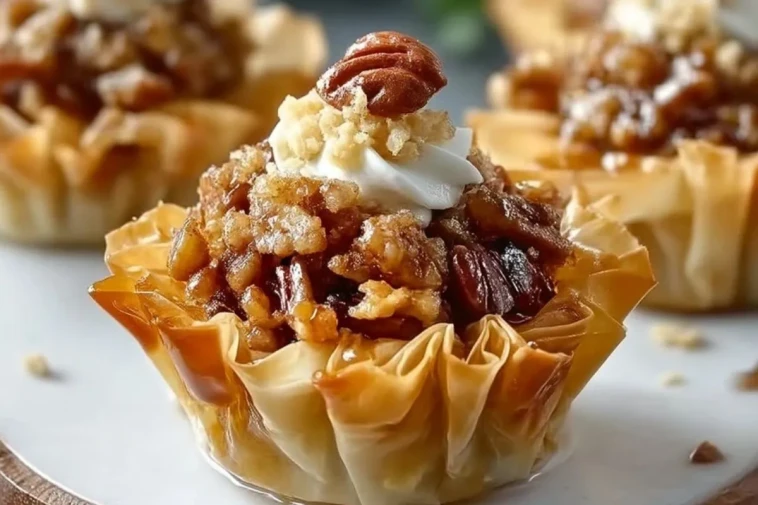 Coupes De Baklava Aux Pacanes Caramélisées Et Croquantes