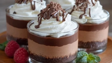 Coupes Mousse Au Chocolat Triple