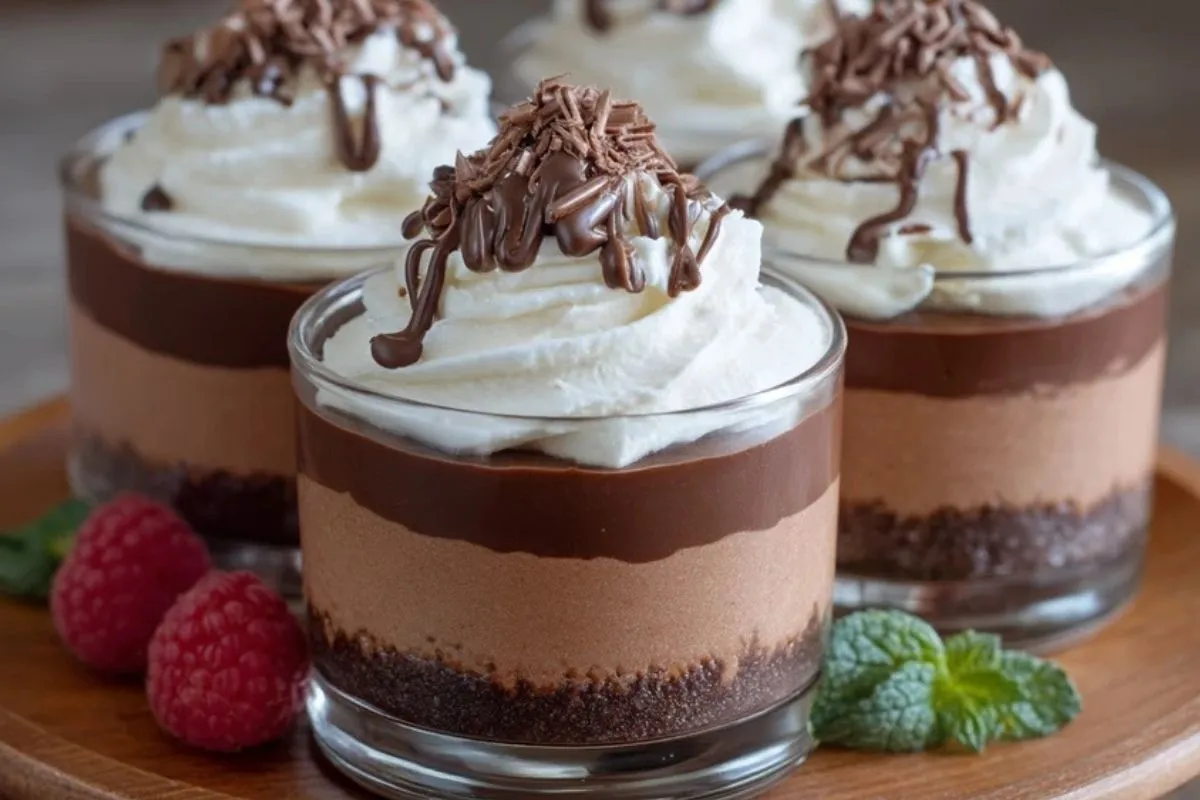 Coupes Mousse Au Chocolat Triple