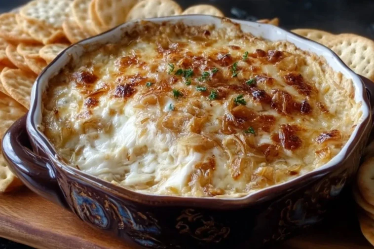 Dip Aux Oignons Caramélisés Et Fromage Gruyère