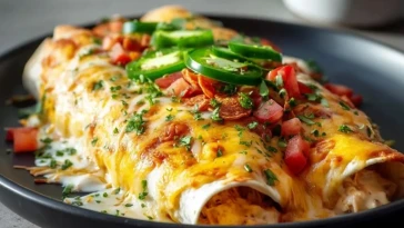 Enchiladas Au Poulet Fromagères Et Jalapeños