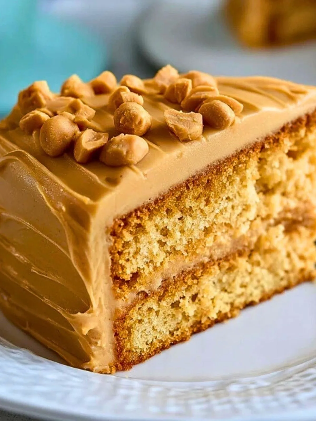 Gâteau Au Beurre De Cacahuète Avec Glaçage Au Beurre De Cacahuète (1)