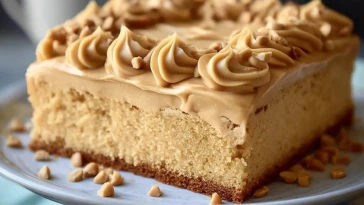 Gâteau Au Beurre De Cacahuète Avec Glaçage Au Beurre De Cacahuète