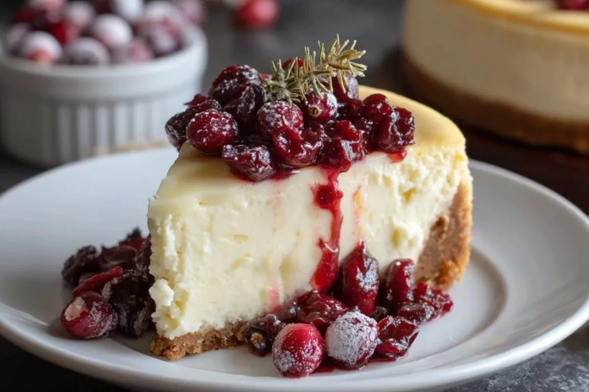 Gâteau Au Fromage Blanc Aux Canneberges Et Chocolat Blanc
