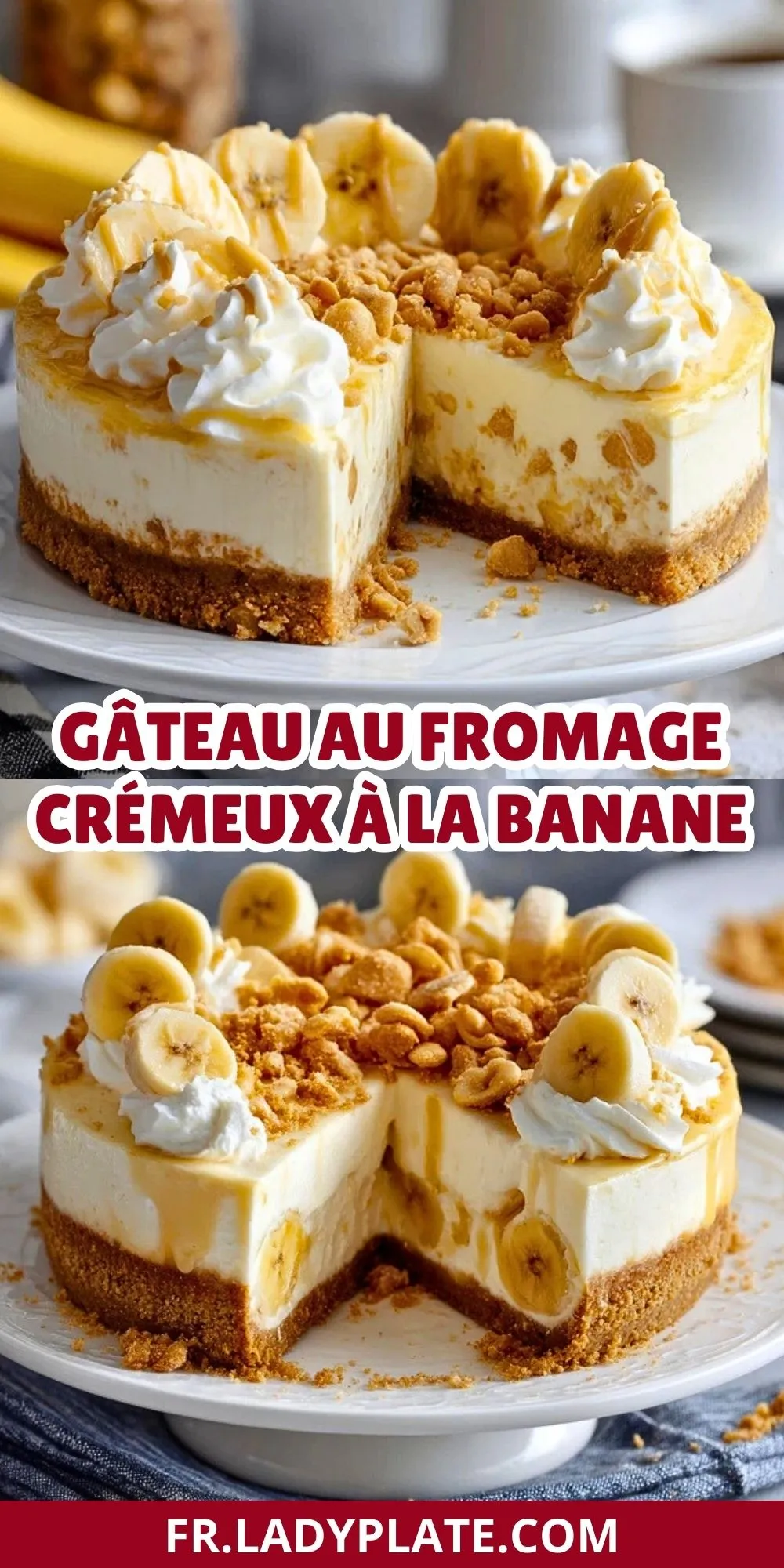 Gâteau Au Fromage Crémeux À La Banane (1)