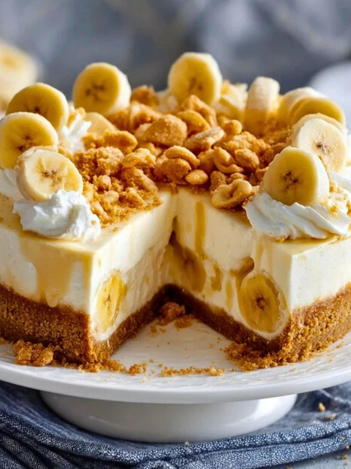 Gâteau Au Fromage Crémeux À La Banane (2)
