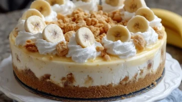 Gâteau Au Fromage Crémeux À La Banane