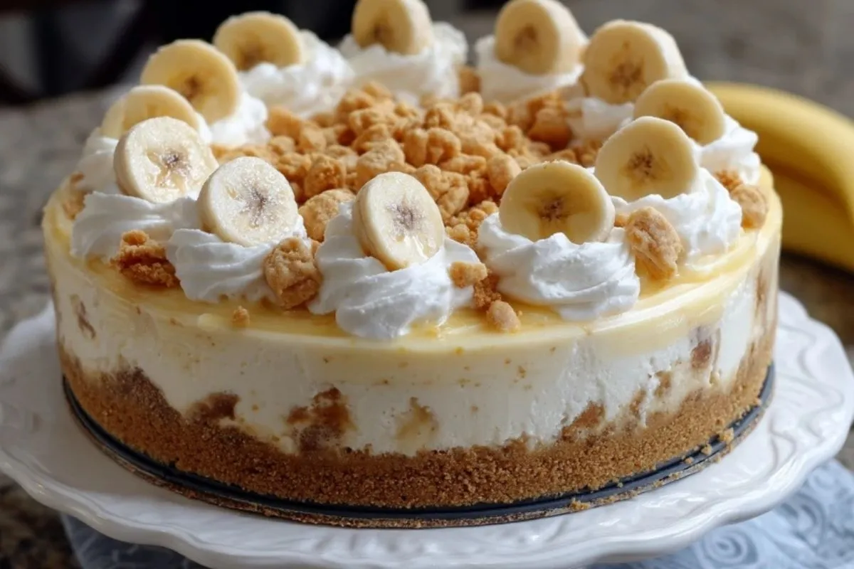 Gâteau Au Fromage Crémeux À La Banane
