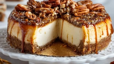 Gâteau Au Fromage Crémeux Aux Noix De Pécan (3)