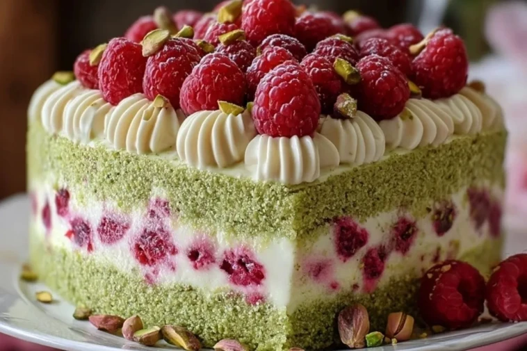 Gâteau Rêveux Pistache Framboise