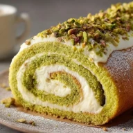 Gâteau Roulé aux Pistaches