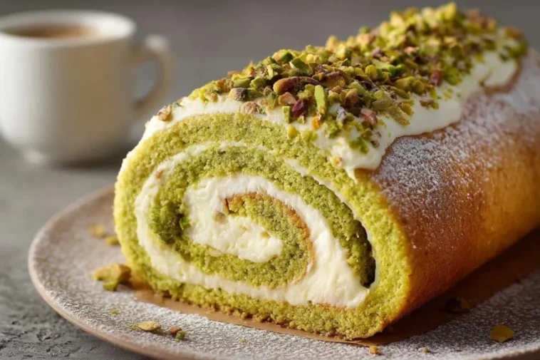 Gâteau Roulé aux Pistaches