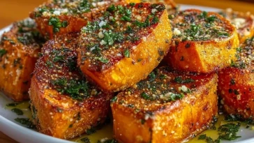 Patates Douces Rôties à lAil et au Parmesan