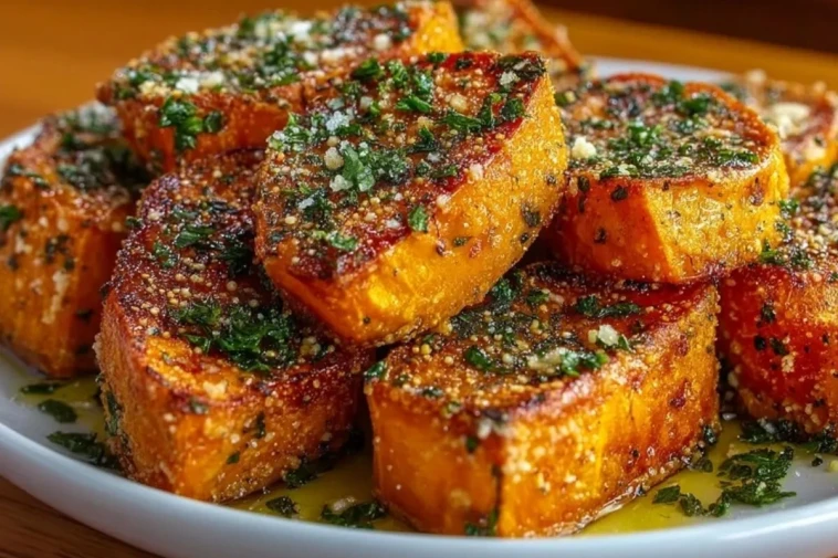 Patates Douces Rôties à lAil et au Parmesan