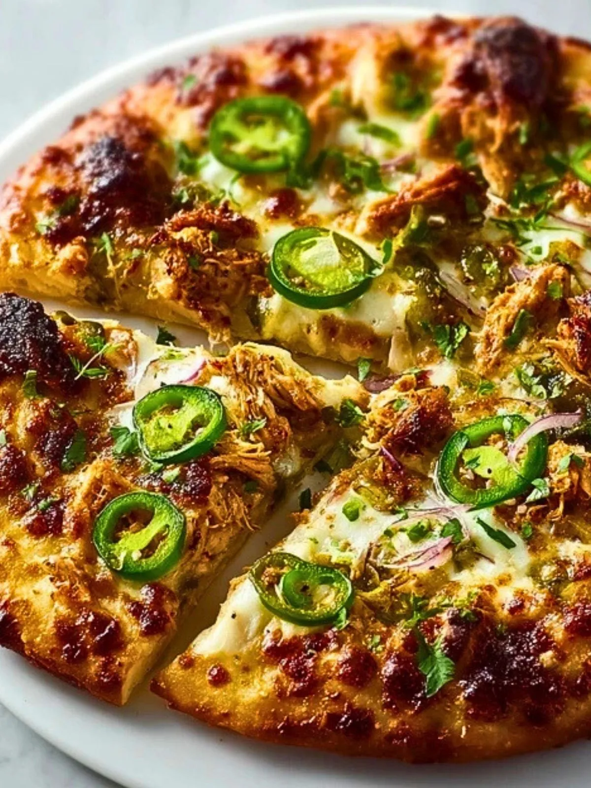 Pizza Poulet Épicé aux Jalapeños Marinés (1)