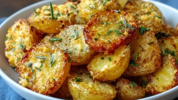 Pommes De Terre Croquantes Au Fromage Et À LAil