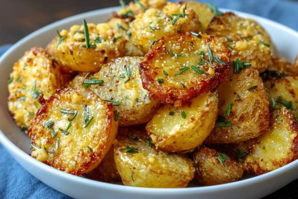 Pommes De Terre Croquantes Au Fromage Et À LAil