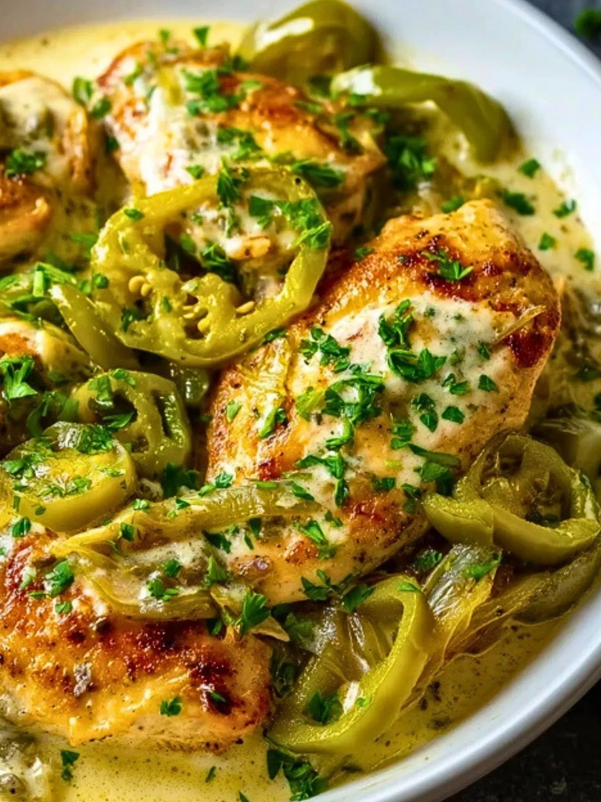 Poulet Crémeux Aux Poivrons Pepperoncini (1)