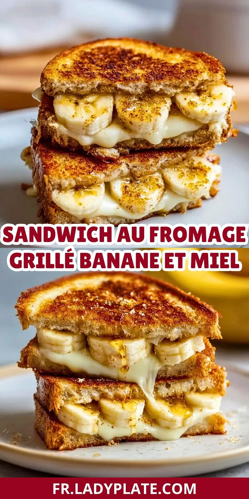 Sandwich Au Fromage Grillé Banane Et Miel (2)